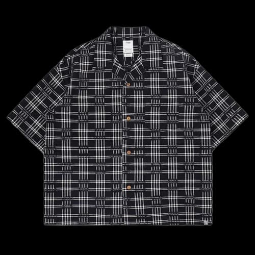 Visvim Crosby Kasuri Short-Sleeve Shirt 'Navy'