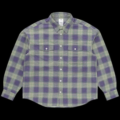Visvim Pioneer Khadi Check Shirt 'Green'