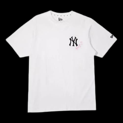 New Era Sakura Print Logo Short Sleeve White