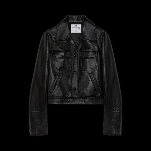 Courrèges Vinyl Trucker Jacket 'Black'