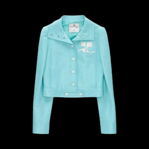 Courrèges Reedition Vinyl Jacket 'Turquoise'