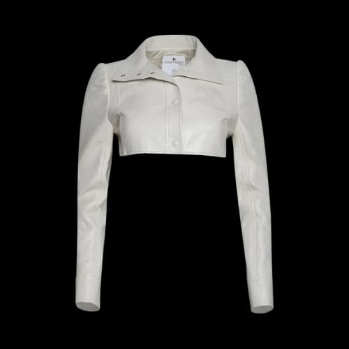 Courrèges Iconic Crop Jacket 'Blanc Casse'