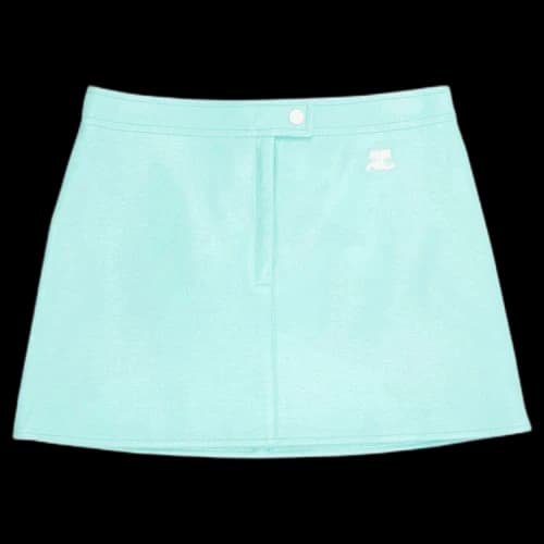 Courrèges Vinyl Reedition Skirt 'Turquoise'