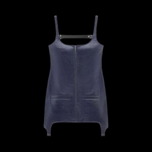 Courrèges Twill Strap Suspender Dress 'Dark Blue'