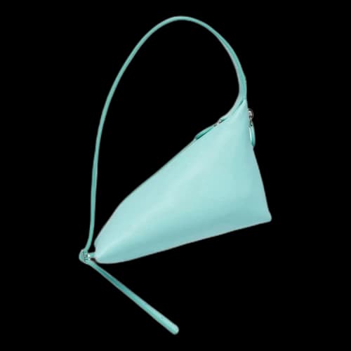 Courrèges Baby Shark Leather Bag 'Turquoise'