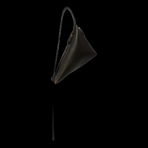 Courrèges Leather Medium Shark Bag 'Black'