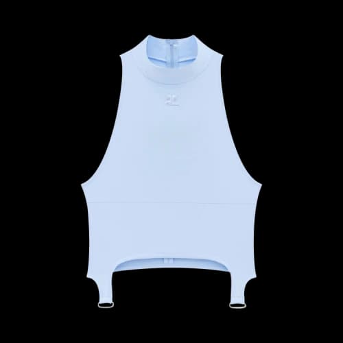 Courrèges Suspenders Tank Top 'Sky'