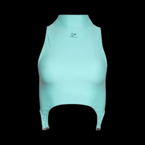 Courrèges Suspenders Tank Top 'Turquoise'