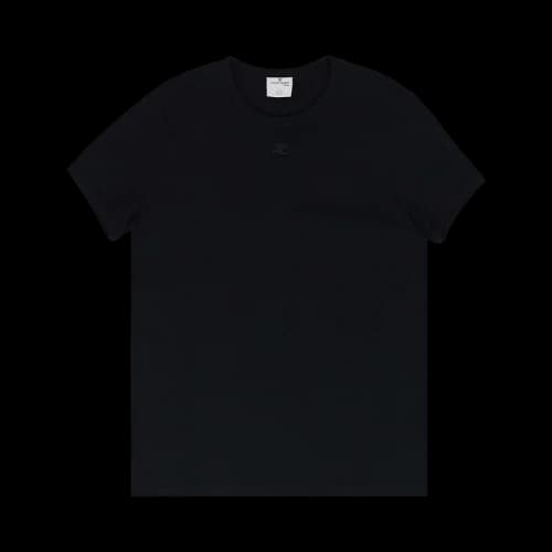 Courrèges Bumpy Contrast Ringer T-Shirt 'Black'
