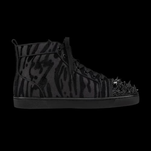 Christian Louboutin Louis Pik Pik Strass High 'Black Velvet Quagga'