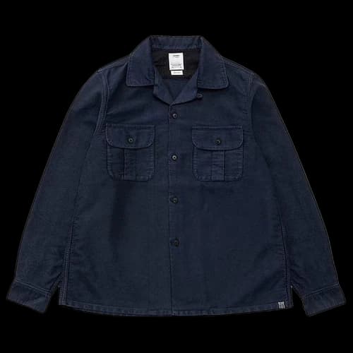 Visvim Keesey G.S Long-Sleeve Moleskin Shirt 'Navy'
