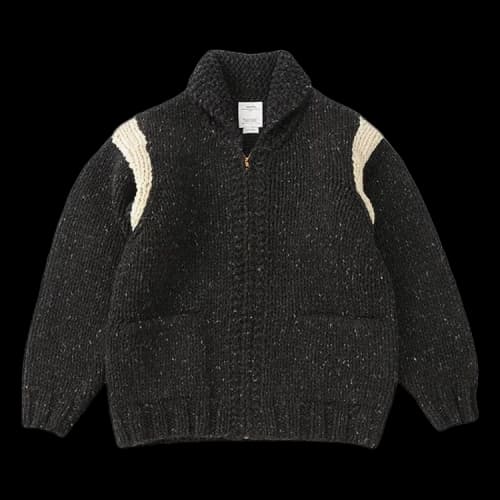 Visvim Cowichan Hand Knit Cardigan 'Black'