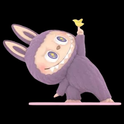 Pop Mart Labubu THE MONSTERS Lazy Yoga Series Little Bird Figure 'Purple'