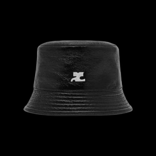 Courrèges Signature Vinyl Bucket Hat 'Black'