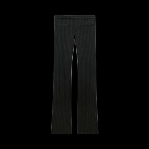 Courrèges Heritage Pinstripes Bootcut Pants 'Black'