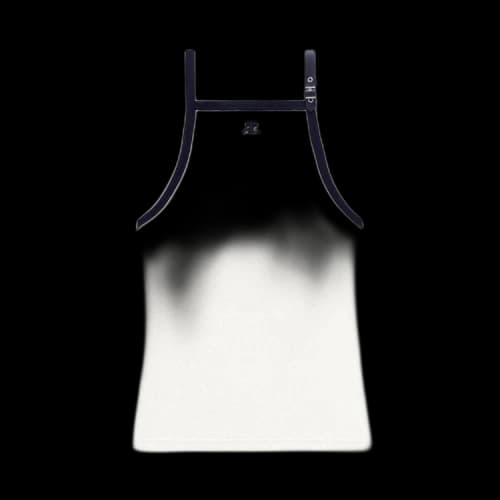 Courrèges Buckle Contrast Tank Top 'White'