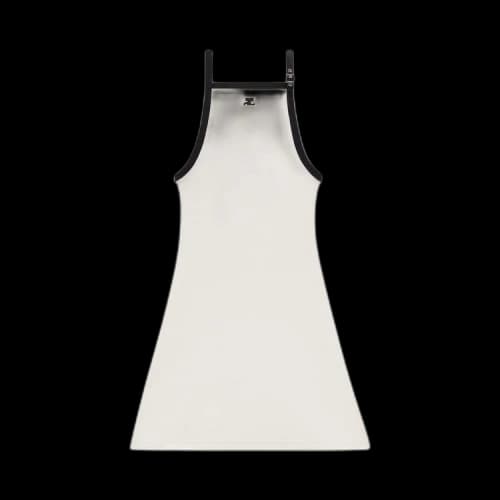 Courrèges Buckle Contrast Dress 'White/Black'