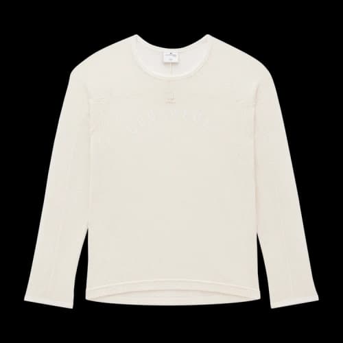 Courrèges Baseball Printed Mesh Long-Sleeve T-Shirt 'White'