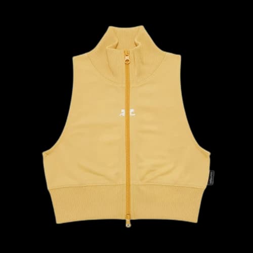 Courrèges Interlock Tracksuit Cropped Vest 'Pollen'