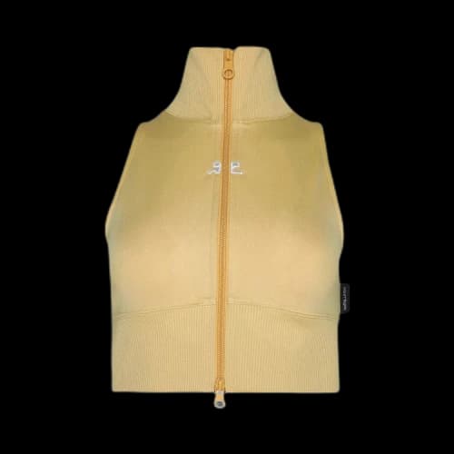Courrèges Cropped Interlock Tracksuit Vest 'Pollen'