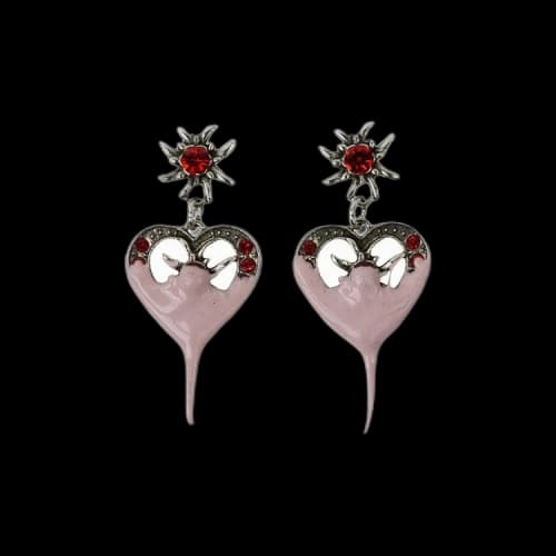 Ottolinger Dipped Heart Earring 'Purple'