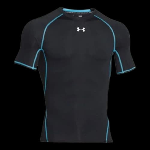 Under Armour HeatGear Armour Short Sleeve Sports Tops Black