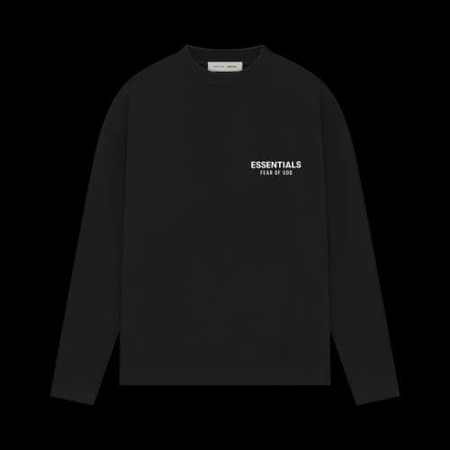 Fear of God EssentiaLS Classic Fit Long Sleeve T-shirt Jet Black