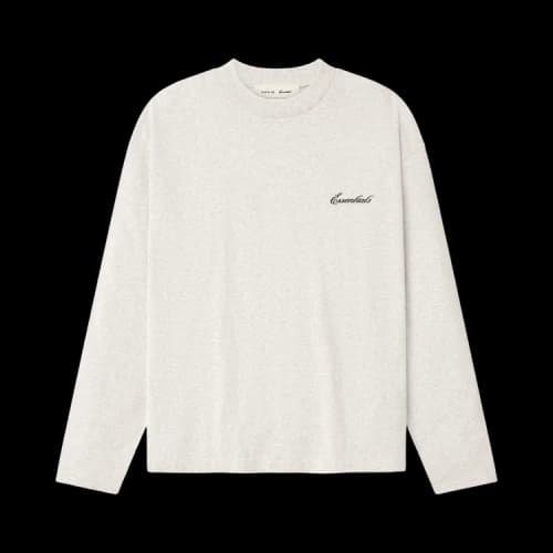 Fear of God Essentials Classic Long Sleeve Tee Oatmeal Heather