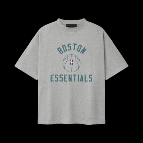 Fear of God Essentials Celtics x Barkley Hendricks 90s Tee Concrete Heather