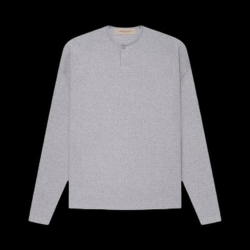 Fear of God Essentials Long-Sleeve Henley Thermal 'Dark Oatmeal'