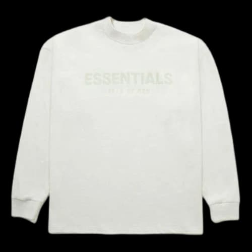 Fear of God Essentials FW21 Innersect Long Sleeve Logo Tee 'Mozzarella'