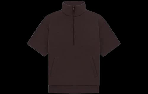 Fear of God Essentials Seal 3/4 Half Zip Sweatshirt 'Dark Brown'