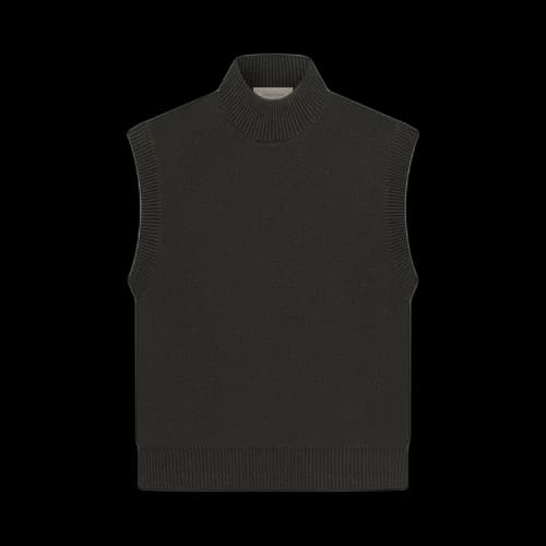 Fear of God Essentials Pullover Mockneck Vest 'Off Black'