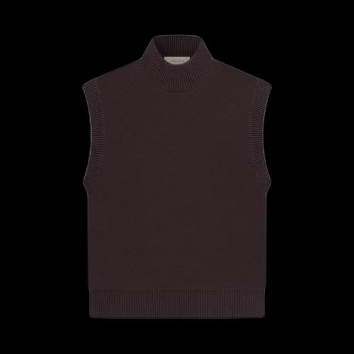 Fear of God Essentials Pullover Mockneck Vest 'Plum'