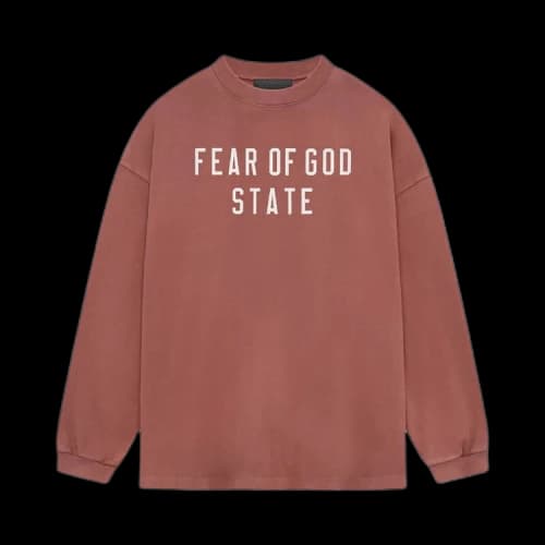 Fear of God Essentials Heavy Longsleeve Tee Crimson