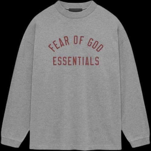 Fear of God Essentials Jersey Long Sleeve Tee Dark Heather