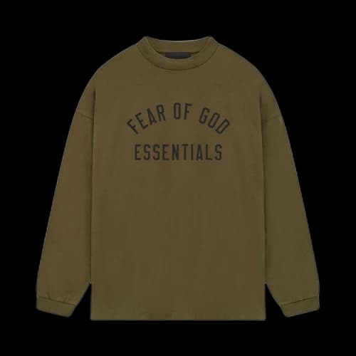 Fear of God Essentials Jersey Long Sleeve Tee Olive