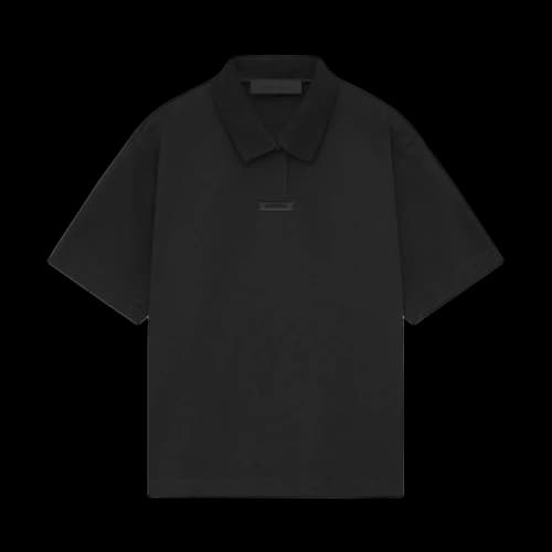 Fear of God Essentials Pique Polo Black