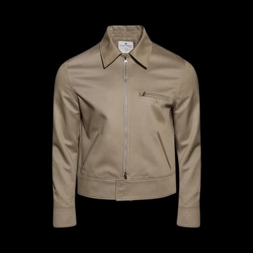 Courrèges Logo Patch Zip-Up Jacket 'Beige'