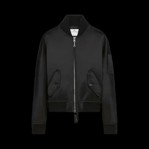 Courrèges Scuba Satin Bomber Jacket 'Black'