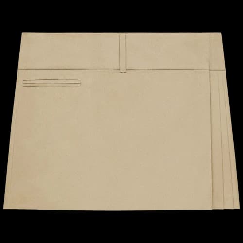 Courrèges Belted Polycotton Mini Skirt 'Beige'