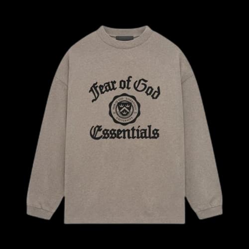 Fear of God Essentials Heavy Longsleeve Tee Heather Gray