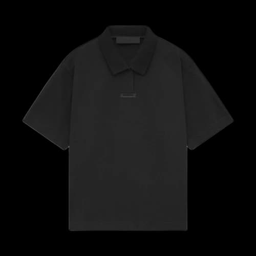 Fear of God Essentials Pique Polo (FW24) Black
