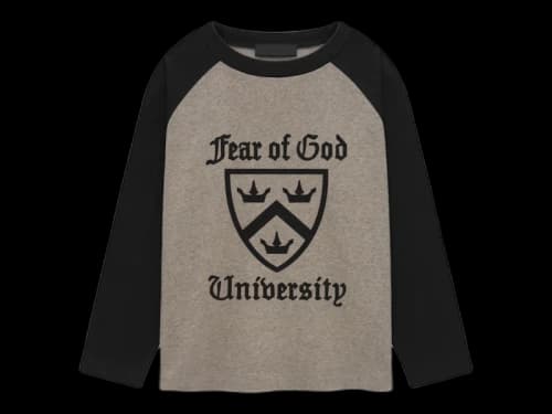 Fear of God Essentials Women's Tri-Blend Baseball Shirt Heather Gray