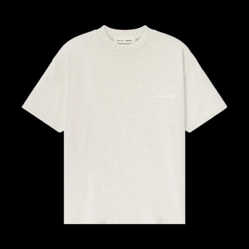 Fear of God Essentials Embroidered Classic Short Sleeve Tee Oatmeal Heather