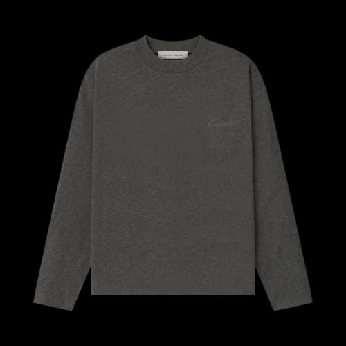 Fear of God Essentials Embroidered Classic Fit L/S Shirt Charcoal Heather