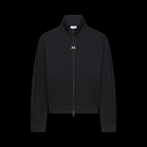 Courrèges Logo Embroidered Track Jacket 'Black'