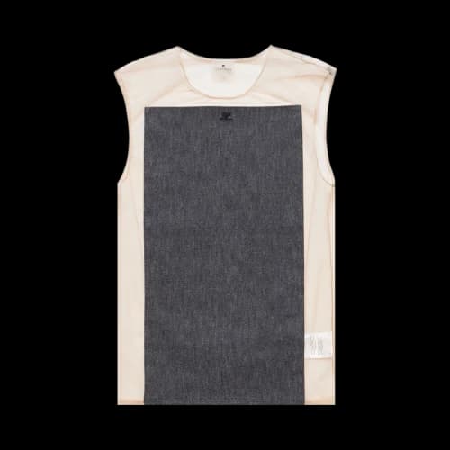 Courrèges Illusion Square Denim Top 'Grey'