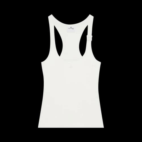 Courrèges Buckle 90s Rib Tank Top 'Heritage White'