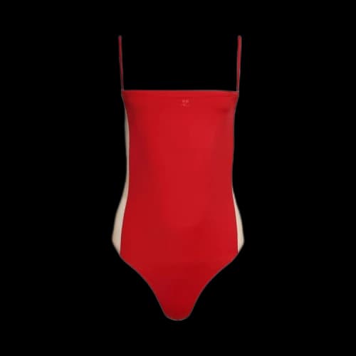 Courrèges Illusion Square Swimsuit 'Ruby'